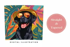 Tropical Tumbler Wrap, Labrador Retriever Dog Tumbler Design Product Image 3