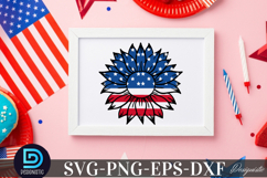 4th of July Sunflower SVG, Sunflower SVG Product Image 3