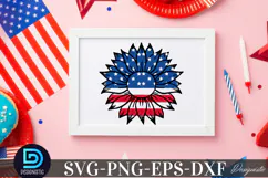 4th of July Sunflower SVG, Sunflower SVG Product Image 3