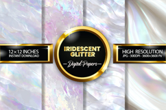 Iridescent Pearl Digital Papers - 04 variations Product Image 1