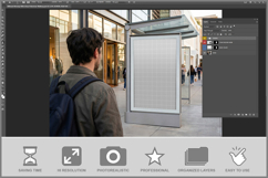 Billboard With Urban Pedestrian Walk Product Image 2