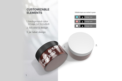 Amber Glass Jars - PSD Mockup Product Image 3