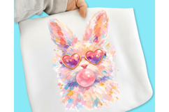 Preppy Painted Bunny for Easter PNG, Bunny Brushstroke PNG Product Image 3