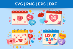Valentine's Day Calendar Bundle SVG | Separate Icons Product Image 2