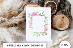 Watercolor Flowers Frame png Product Image 3