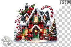 Christmas House Sublimation - Clipart PNG Design Product Image 1