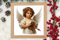 Christmas Black Angel Clipart, Christmas Angel Clipart Product Image 3