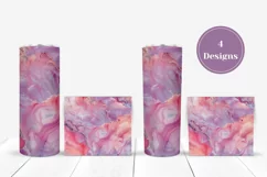 Pink Marble Tumbler Template, Purple Tumbler Designs Product Image 3