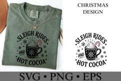 Sleigh rides and hot cocoa Svg | Christmas svg | Shirt Svg Product Image 1