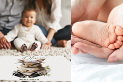 Newborn Nursery Print | PSD JPG Footprint Keepsake Template Product Image 2