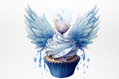 Blue Christmas Watercolor clipart PNG Product Image 3