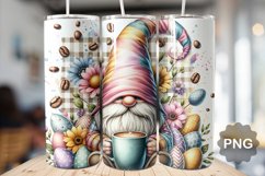 Easter Day Gnome Tumbler Sublimation - 20 Oz Skinny Tumbler Product Image 1