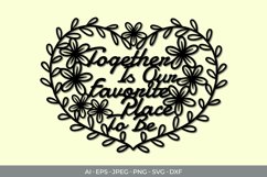 Together is Our Favourite Place to Be Papercut Product Image 2