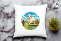 Jumping Lamb Clipart Sublimation PNG Product Image 3