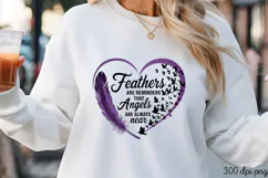 Feathers are reminders PNG, In Loving Memory Of Sublima Product Image 1