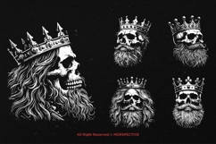 10 Bundle Dark Art King Skull Crown Royal Kingdom Horror Product Image 5