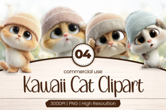Cozy Winter Kittens Clipart Sublimation PNG Product Image 1