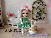 Miniature wicker basket photography diorama BJD dollhouse Product Image 3