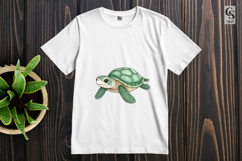 Cute Baby Sea Turtle Clipart Sublimation PNG Product Image 3