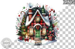 Christmas House Sublimation - Clipart PNG Design Product Image 1