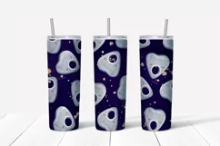 Halloween sublimation design. Skinny tumbler wrap design. Product Image 6