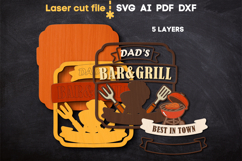 Dad&#039;s Grill SVG laser cut files for Glowforge Product Image 3