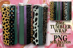 Vibrant 3D Leopard Print Tumbler Wrap Designs Product Image 1