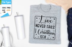 Love Never Fails SVG | Valentine&#039;s Day SVG Product Image 3