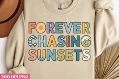 Forever Chasing Sunsets PNG, Vintage Summer Sublimation PNG Product Image 3