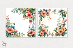 Floral digital paper, background clipart Product Image 3