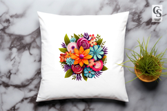 Colorful Flower Bouquet Clipart Sublimation PNG Product Image 3