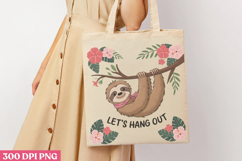 Let&#039;s Hang Out PNG, Sloth Sublimation PNG Product Image 1