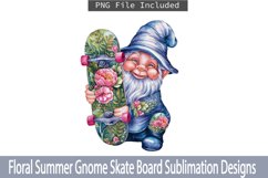 Floral Summer Gnome Skate Board Sublimation Bundle Product Image 5