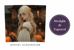 Halloween Girl Tumbler Wrap Design, Halloween Sublimation Product Image 3