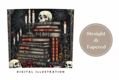 Halloween Tumbler Wrap Design, Magic Books Tumbler Template Product Image 3