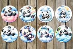 Sleeping panda | nursery Sublimation Car coaster &amp; key chain Product Image 3