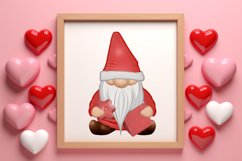 Gnome Watercolor Valentines Clipart, Valentines Clipart Product Image 3