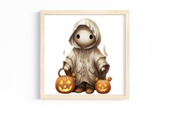 Watercolor Cute Ghosts Clipart Product Image 3