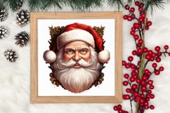 Watercolor Peeking Santa and Snowman Clipart, Christmas PNG Product Image 3