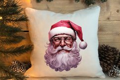 Vintage Black Pink Santa Claus Sublimation Clipart Product Image 3