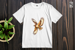 Flying Hawk Bird Illustration Clipart Sublimation PNG Product Image 3