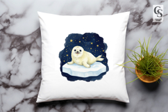 Winter Animal Scene Clipart Sublimation PNG Product Image 3