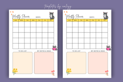 Cute Monthly Planner Template | Canva Editable Monthly Plan Product Image 3