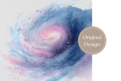Watercolor Space Tumbler Design, Glitter Tumbler Product Image 3