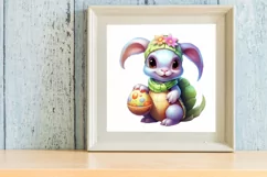 Adorable Animal Bunny Clipart, Watercolor Clipart Product Image 3