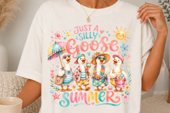 Just a Silly Goose Summer Beach Sublimation SVG Product Image 1