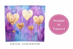 Love Hearts Tumbler Design, Valentine's Day Sublimation Product Image 3