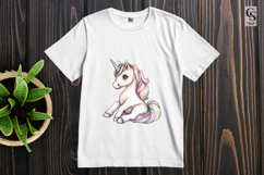 Watercolor Baby Unicorn Clipart Sublimation PNG Product Image 3
