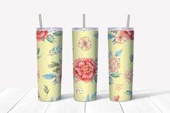 Giraffe sublimation design. Skinny tumbler wrap design. Product Image 3