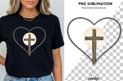 Western Cross PNG | Rustic Christian Cross Clipart | Faith Product Image 3